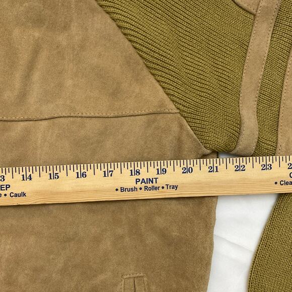 Robert Alexander Italy Leather suede jacket Sz M varsity chore shacket Preppy - Picture 8 of 11